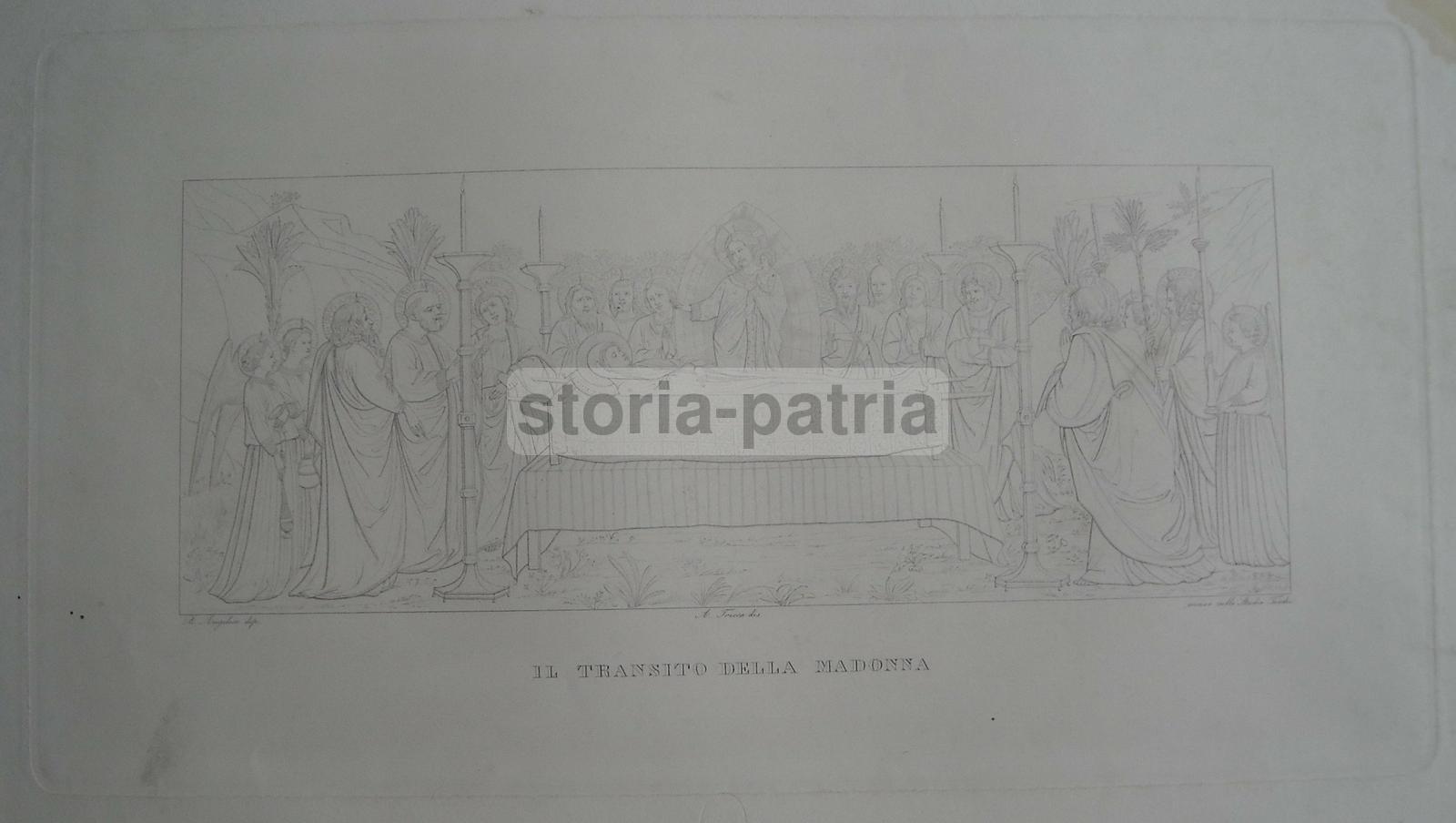 Arte, Animata Scena Devozionale, Beato Angelico, Antica Incisione Studio Toschi, 800 immagine 1