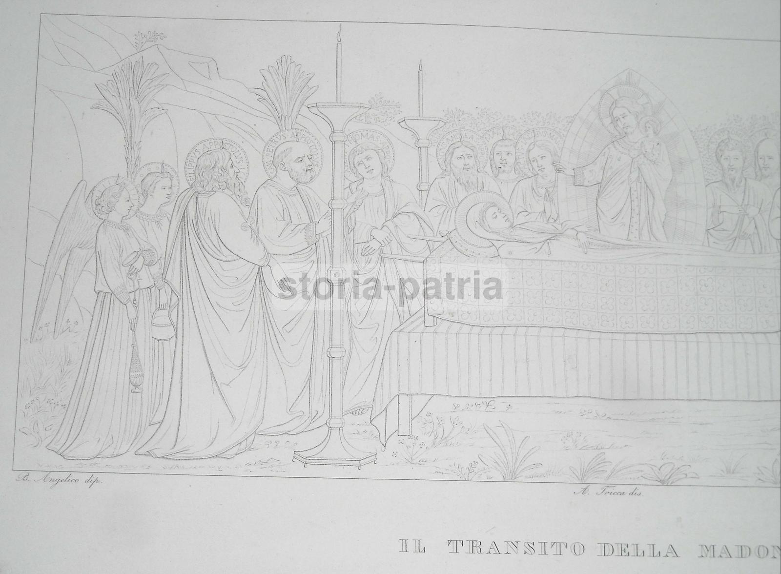 Arte, Animata Scena Devozionale, Beato Angelico, Antica Incisione Studio Toschi, 800 immagine 4
