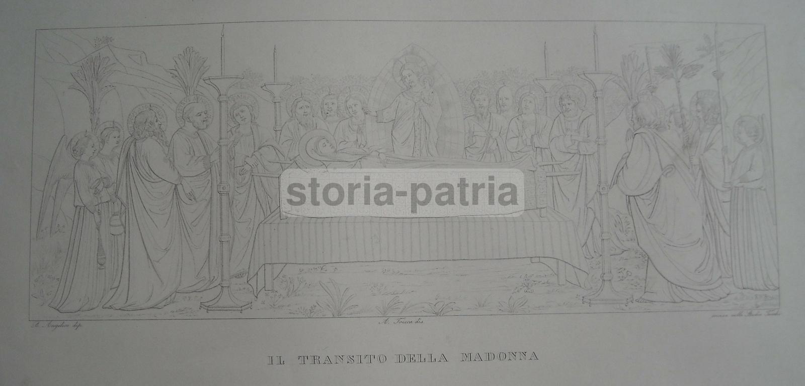 Arte, Animata Scena Devozionale, Beato Angelico, Antica Incisione Studio Toschi, 800 immagine 5