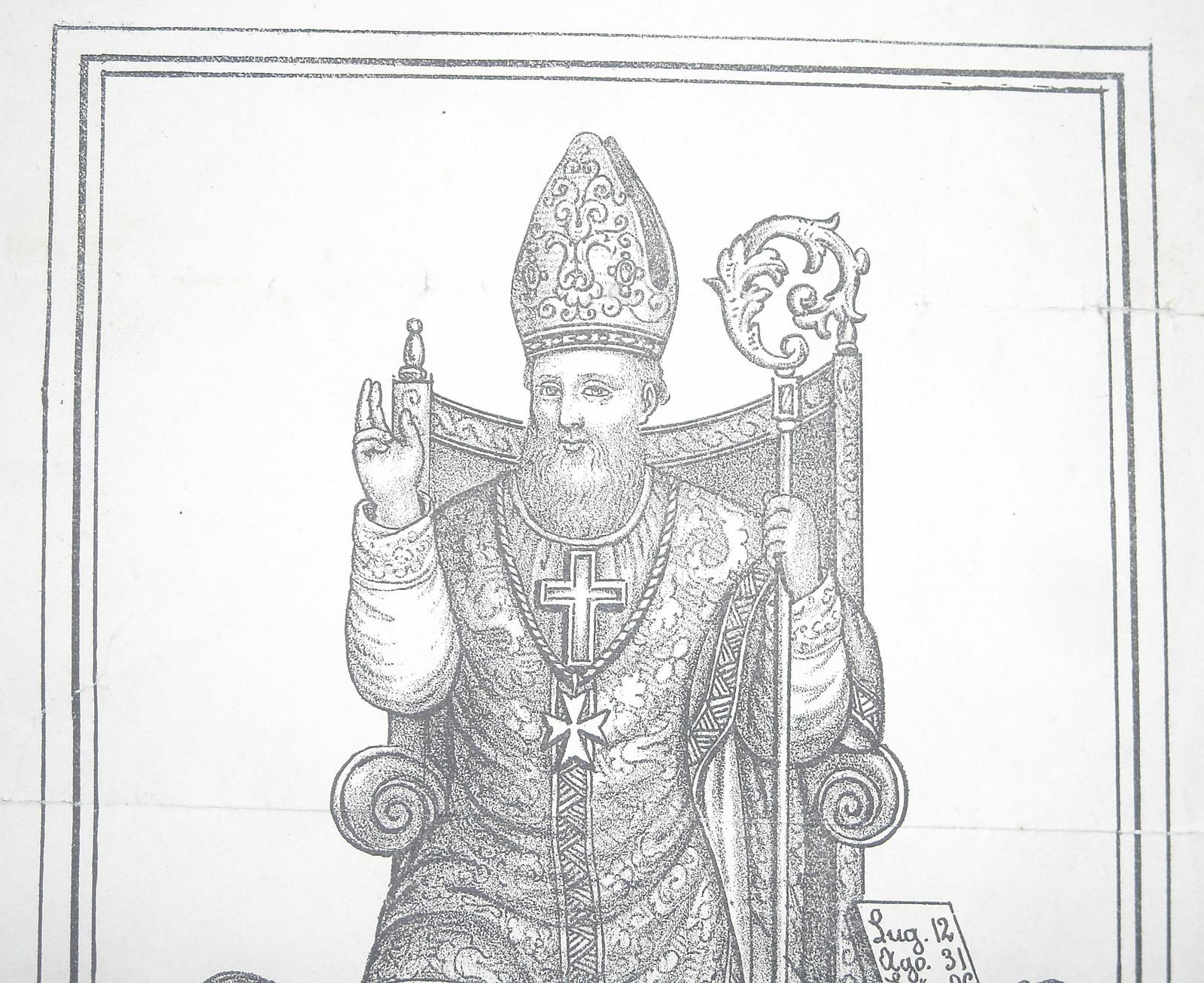 Arte, Meridione, Basilicata, Antica Stampa Popolare Devozionale, Napoli, Litografia immagine 1
