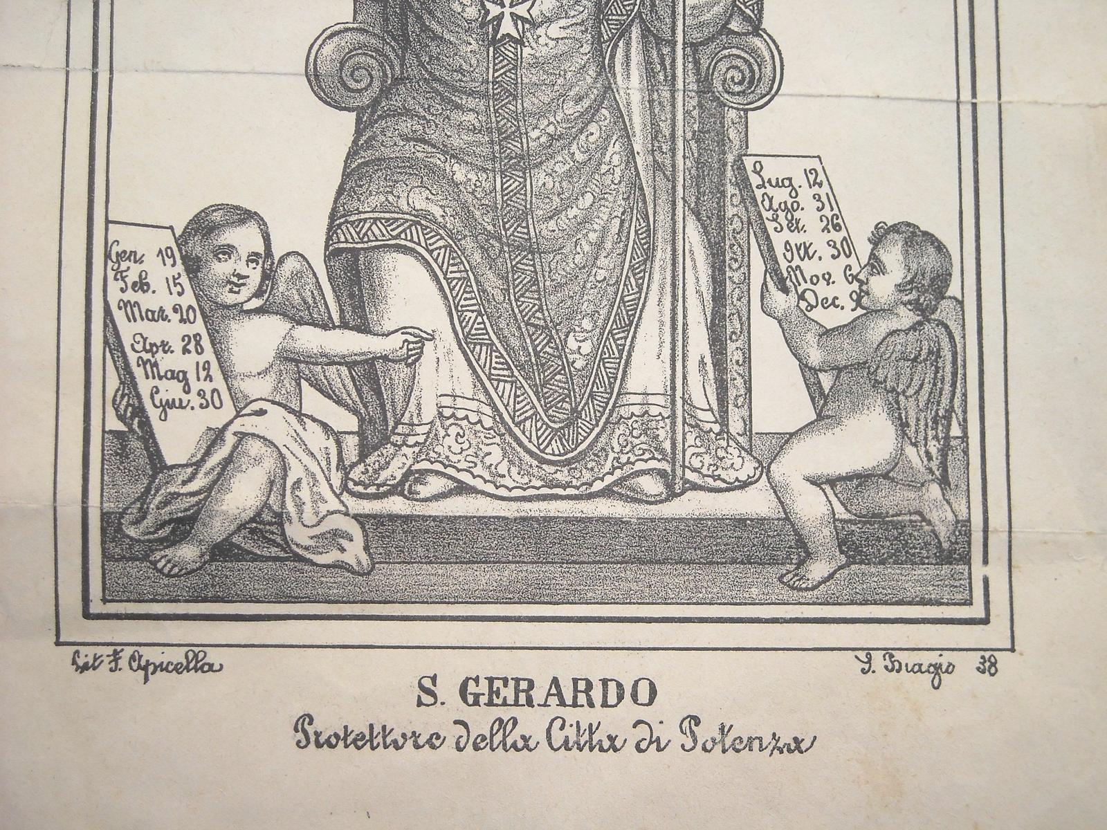 Arte, Meridione, Basilicata, Antica Stampa Popolare Devozionale, Napoli, Litografia immagine 2