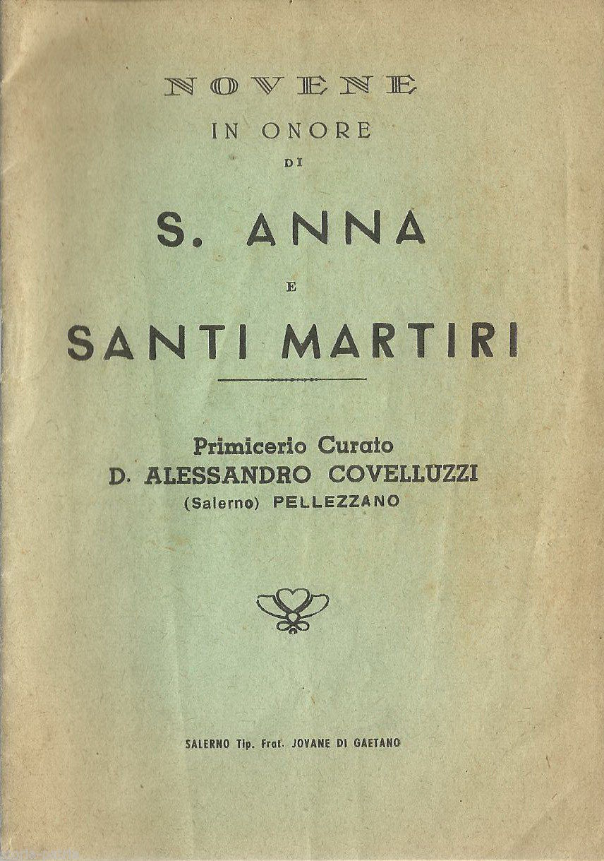 Campania, Salerno, Pellezzano, Santanna, Ss Martiri, Novene, Covelluzzi, Con Stampa immagine 1